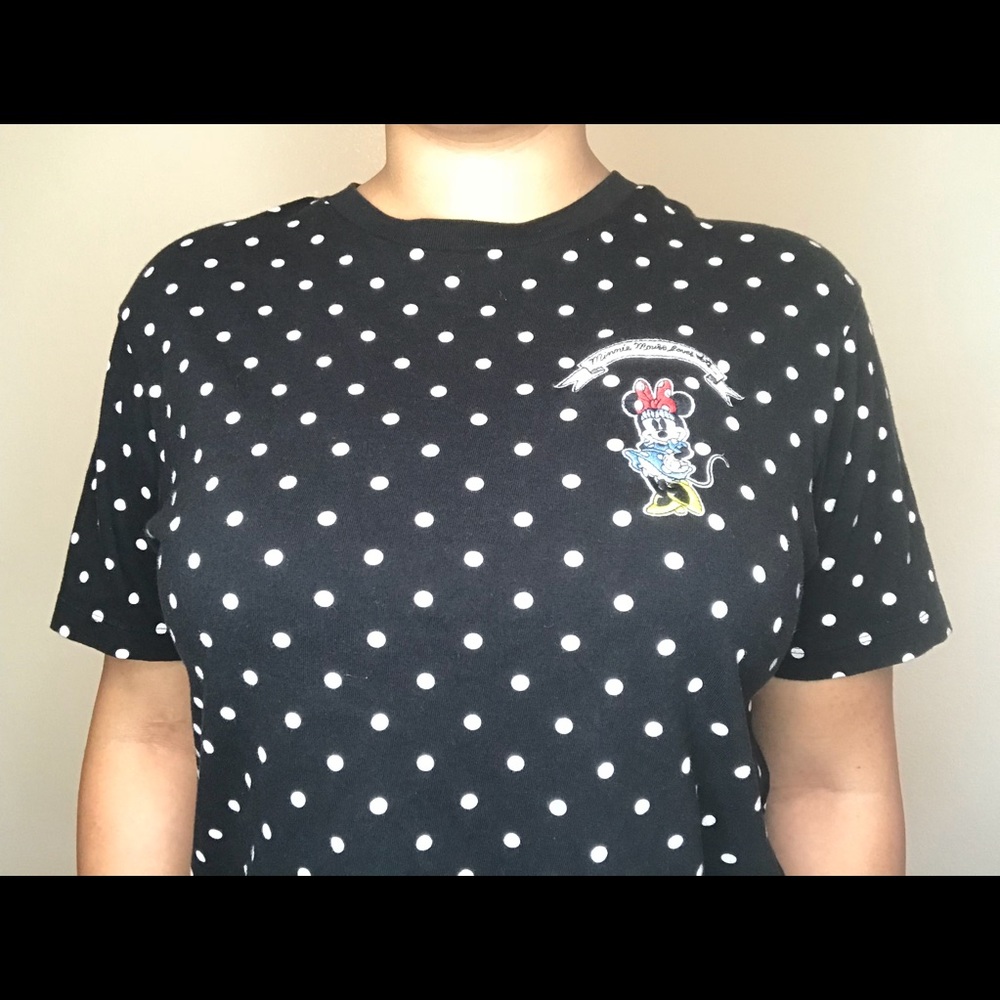 Polka Dot Minnie Mouse t-shirt.